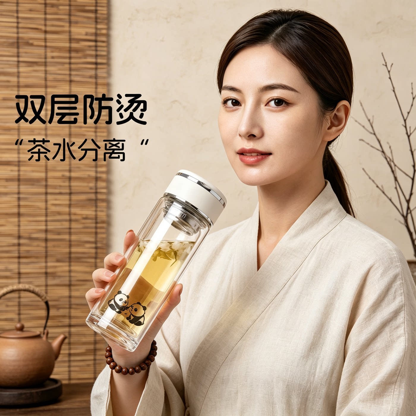 双层高硼硅玻璃杯女士高颜值