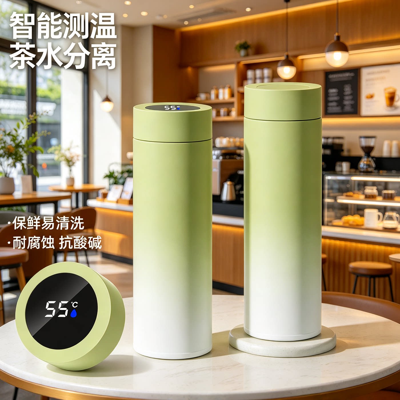保温杯316不锈钢智能显示温度