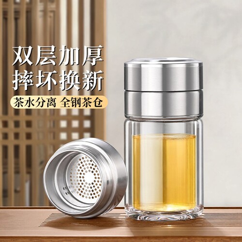 2026新款双层玻璃水杯耐高温