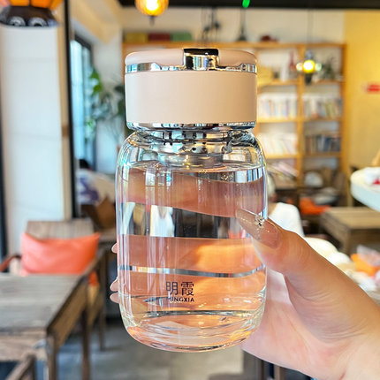 特别好看的玻璃杯杯子家用喝水茶水泡茶杯上班族女士个人专用水杯