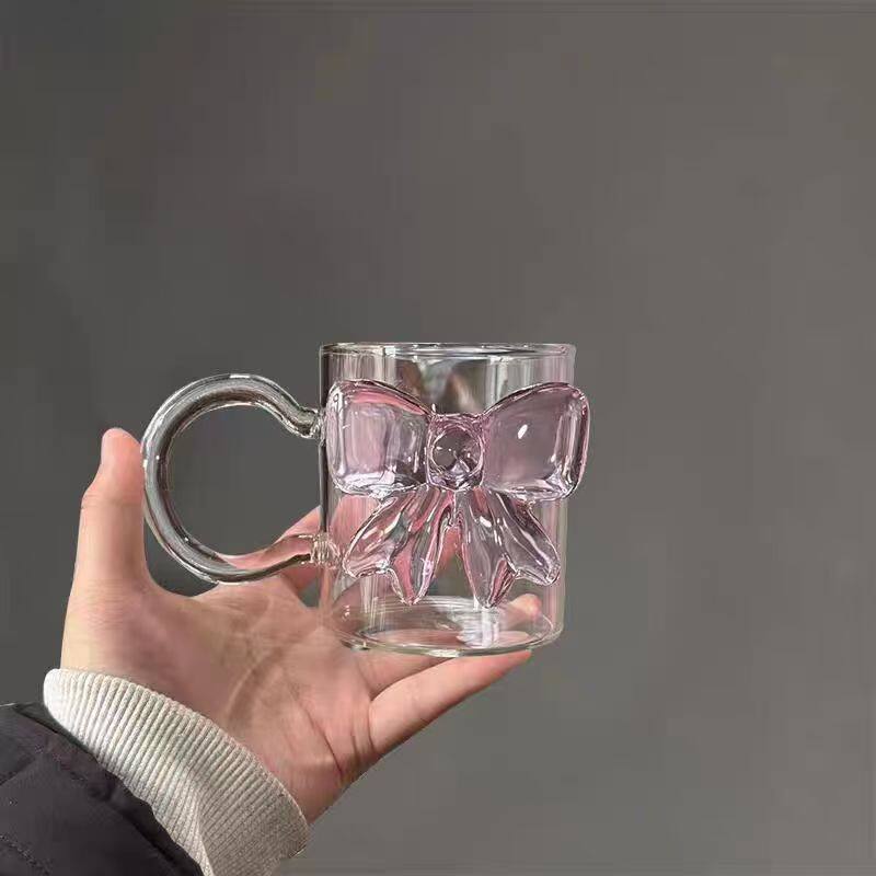 透明家用单层杯可爱水杯高硼硅玻璃果汁饮料喝水杯简约加厚高颜值