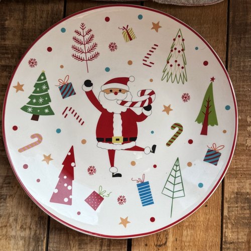 特价圣诞老人陶瓷盘子家用菜碟创意餐具西餐牛排盘甜品蛋糕点心