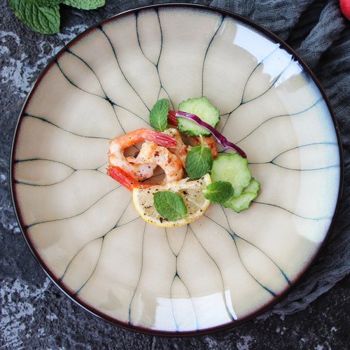 日式和风高档窑变釉盘日料寿司