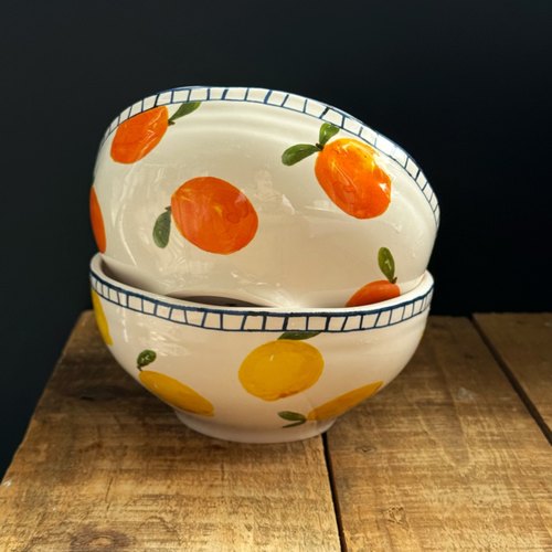 清仓价可爱小橙子水果图案菜盘点心盘子饺子盘釉下彩可微波