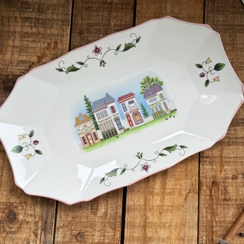 外贸出口大牌陶瓷餐具长方盘点心盘寿司盘果盘釉下彩精致好看釉下