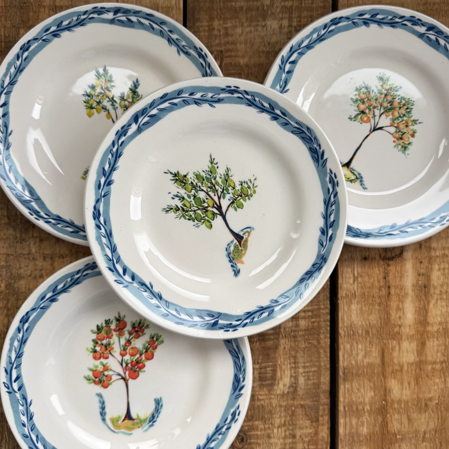 小清新水果系列浪漫乡村陶瓷餐具意面盘点心碟子蛋糕碟釉下彩工艺