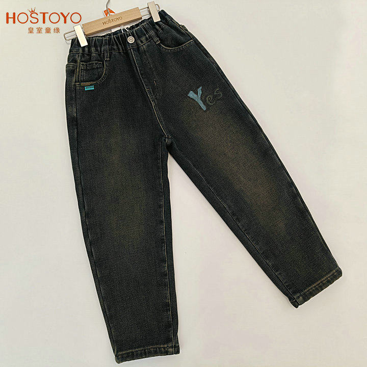 皇室童缘5430350026秋冬绣印字母加绒牛仔裤130-160码男童,童装/婴儿装/亲子装,儿童牛仔裤,淘宝优惠券,粉丝福利购,淘宝优惠卷