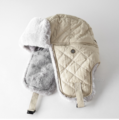 加厚毛绒翻檐雷锋帽男女同款