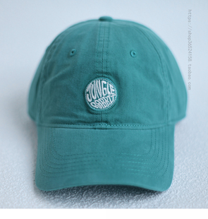 帽子女春夏季 圆标英文刺绣软顶棒球帽青年情侣逛街遮阳防晒帽 韩版