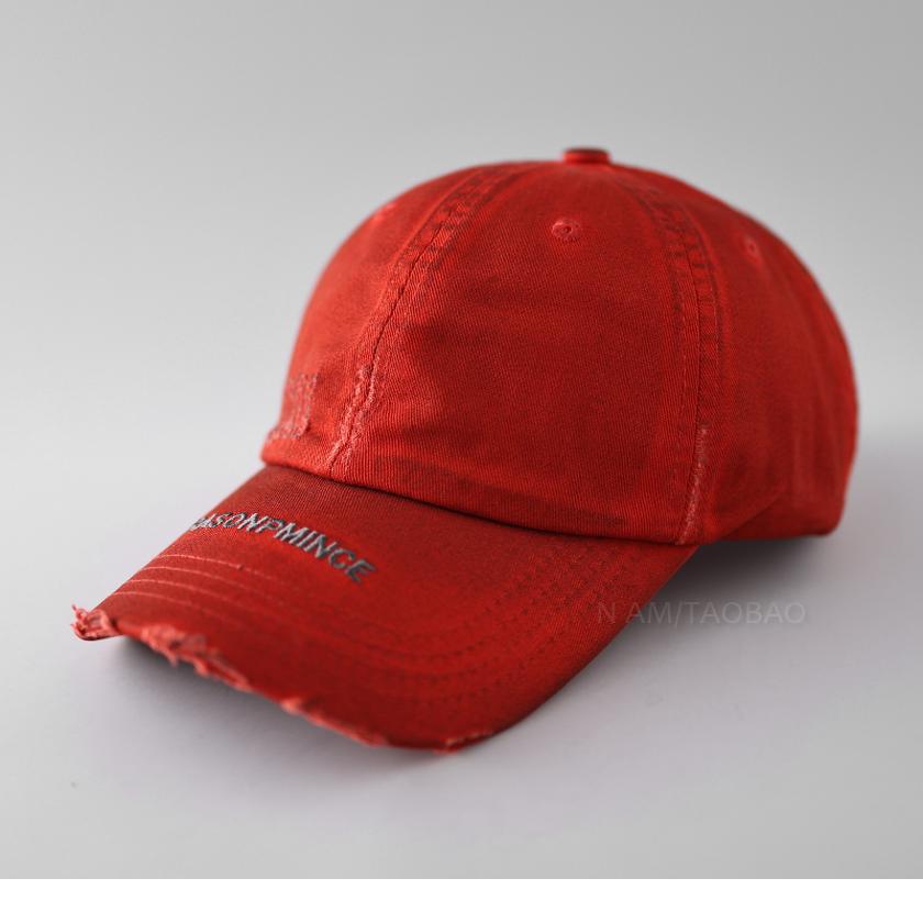 美式复古磨破抛脏设计帽