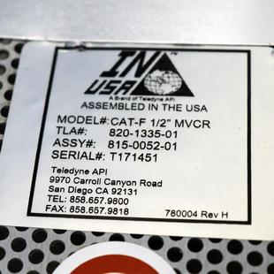 MVCR USA 议价A025IN 810 1335 CAT 820 01臭氧 0658 2in.