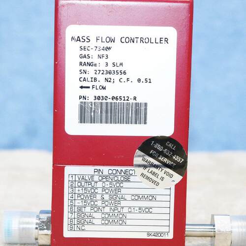 议价A025STEC SEC-7340M 3SLM NF3 AMAT 3030-06512-R气体流量