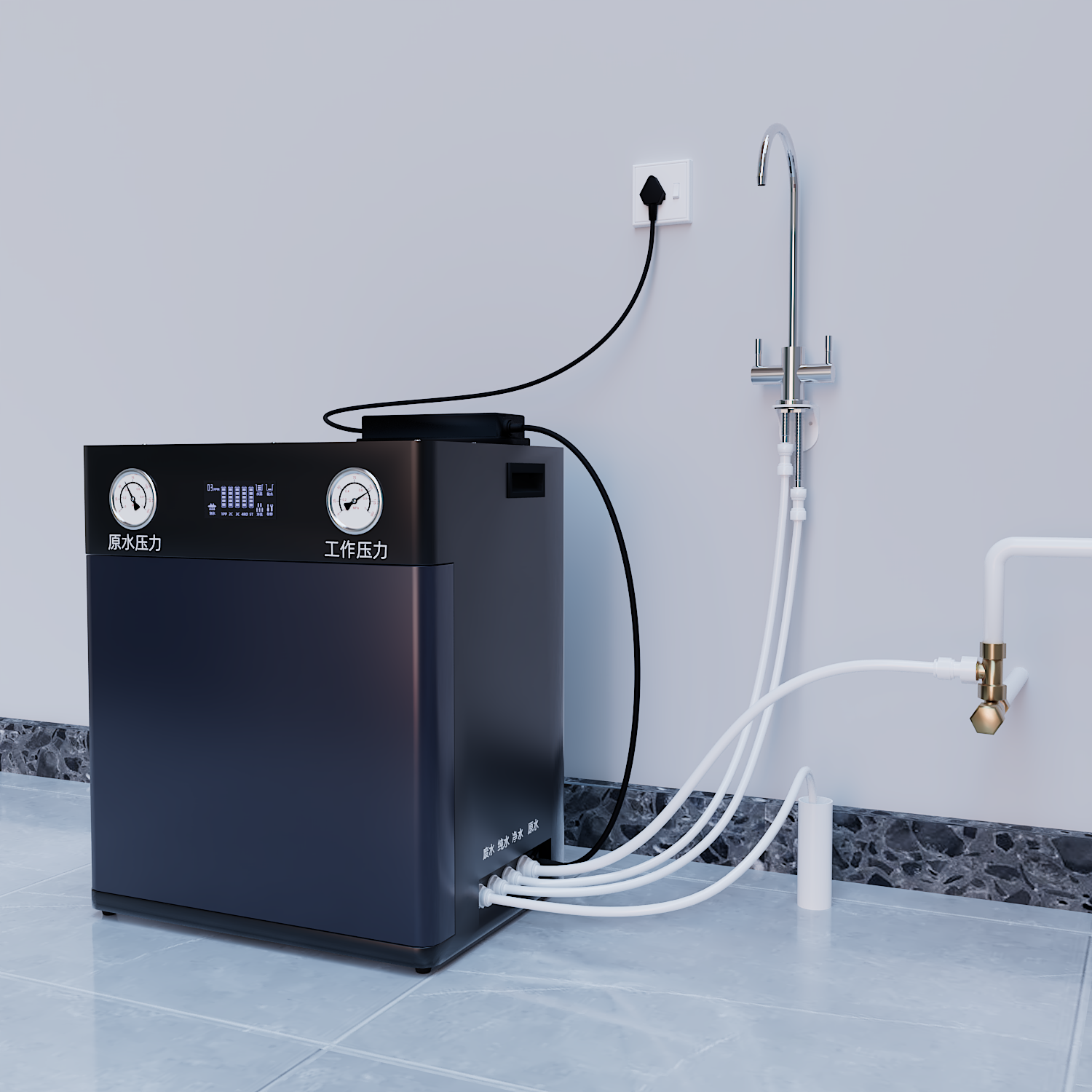 跃润商用净水器大流量一体直饮机