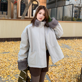 ,大货已出,兔毛拼接派克羽绒服外套.A5529.P275控368，女装羽绒服，2C191