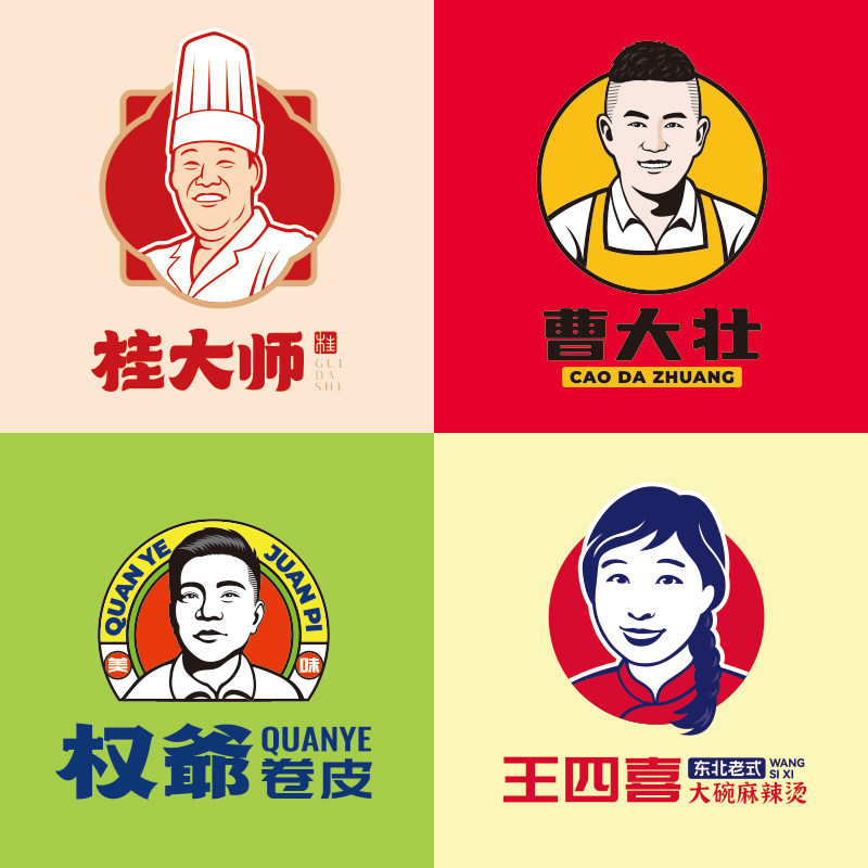 定制头像商标logo卡通人物商标人像人物标志头像肖像定制肖像设计