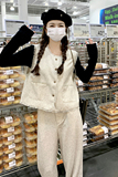 秋小香风马夹休闲裤两件套装2C0106328P140K198，女装套装/套裙，2C010