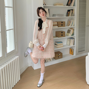 新款 小香风裙+衬衫两件套装C010-2502-P155-K228图片