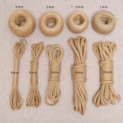 1-14mm小鸟鹦鹉秋千天然手工材料站架站杆缠绕小梯子装饰黄麻绳