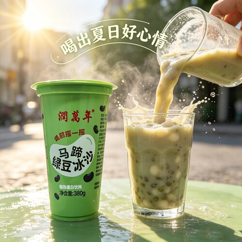 润万年绿豆马蹄冰沙植物蛋白饮料