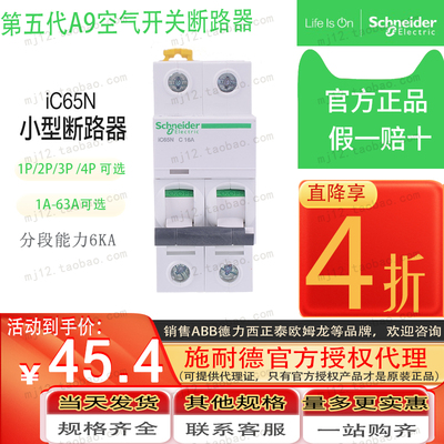 施耐德空气开关小型断路器