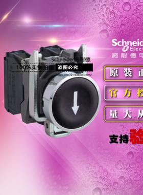 施耐德 XB4BA3351=ZB4BZ101+ZB4BA335 黑色按钮开关平头复位1常开