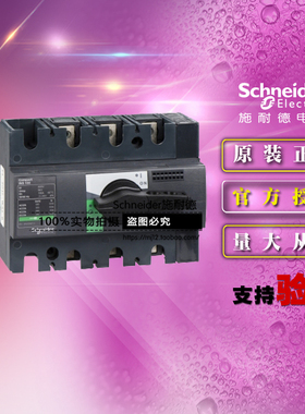 原装施耐德 3极负荷开关 28908 INS100 3P 100A 标准三极隔离开关