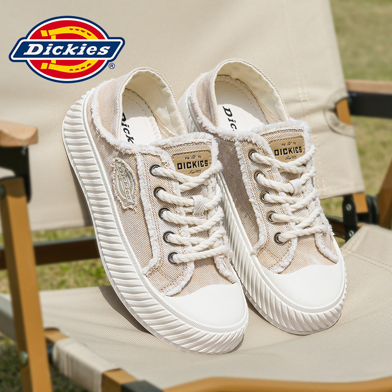Dickies帆布鞋男款2026新款夏季透气男鞋半拖一脚蹬小白鞋板鞋男,流行男鞋,帆布鞋,淘宝优惠券,粉丝福利购,淘宝优惠卷