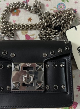 清仓特价 经典 SALAR Milano米兰设计师品牌 方包 MILA 黑色