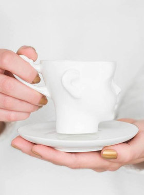 清仓特价 波兰设计品牌ENDEceramic咖啡杯 人偶白色 温柔注视