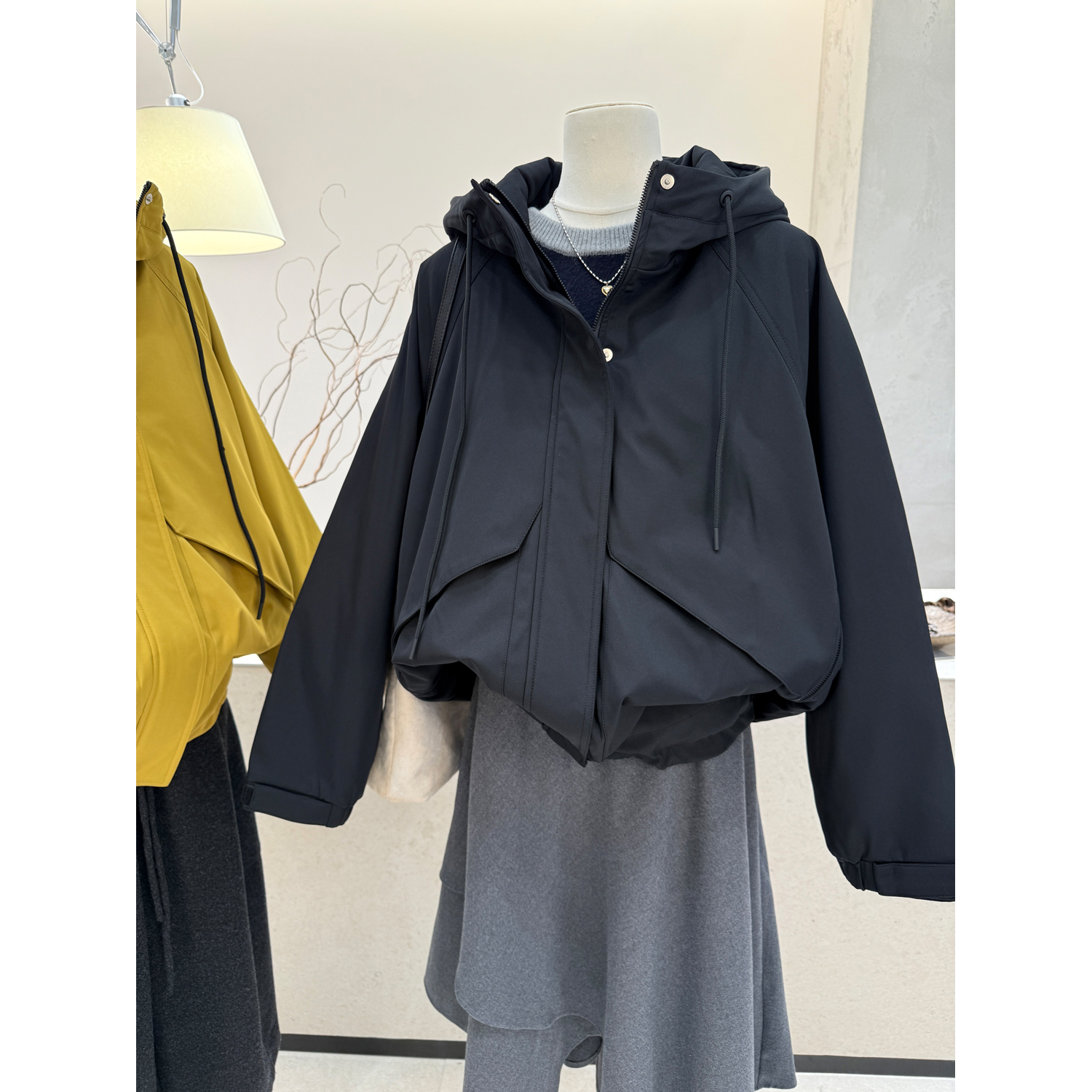 运动工装连帽户外防风羽绒服外套