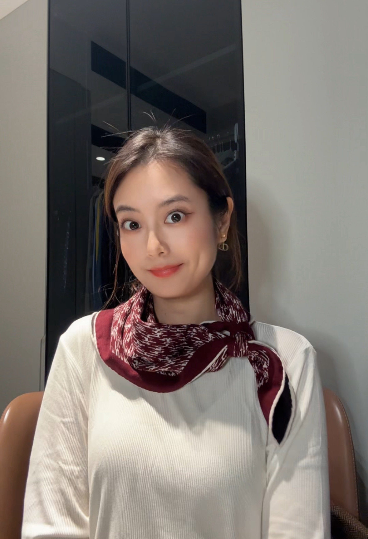 【瑶嘉】蒙田大道千鸟格纹桑蚕丝羊毛双面异色方巾围巾丝巾百搭