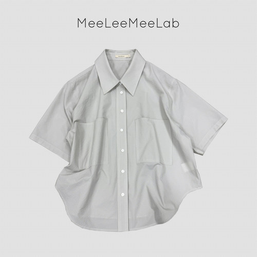 MeeLeeMeeLab原创绅士轻户外日本进口干爽速干工装风短款短袖衬衫