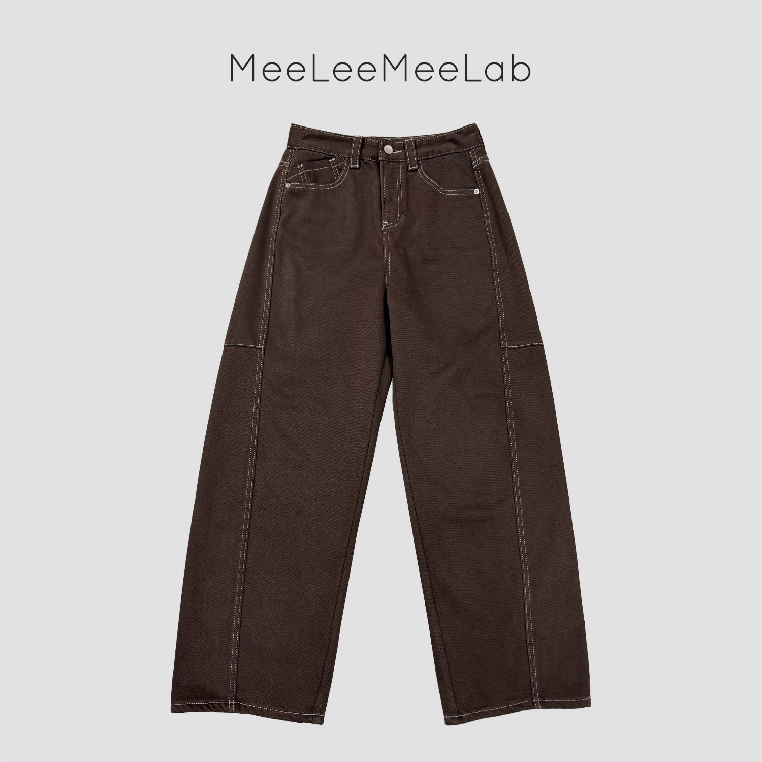 MeeLeeMeeLab 原创绅士优雅环保染不掉色加绒牛仔裤香蕉裤 秋冬