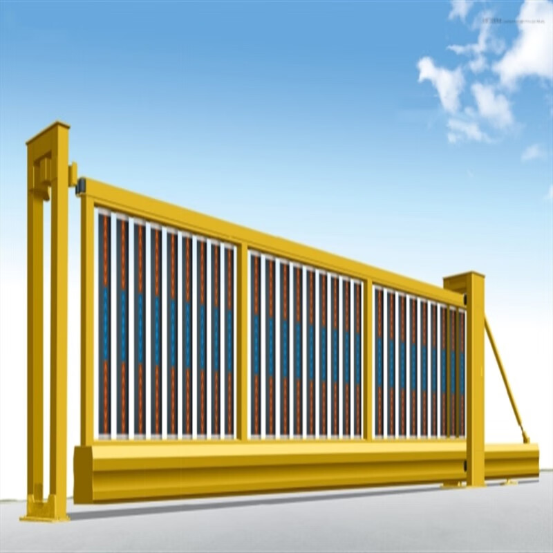 铝艺电动无轨悬浮平移直线分段伸缩防盗工厂学校别墅不锈钢大门