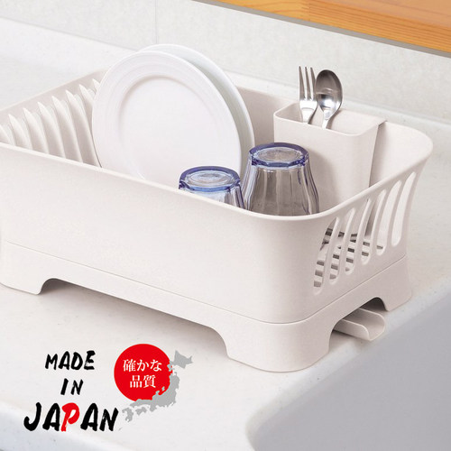 日本进口滴水厨房塑料碗筷收纳盒