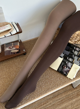 咖啡色连裤袜女薄款防勾丝袜春秋季光腿黑色肉色神器美肤打底裤袜