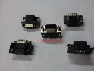 DR15电脑VGA信号插座 DB15弯头上PCB三排15针环保优质视频插座
