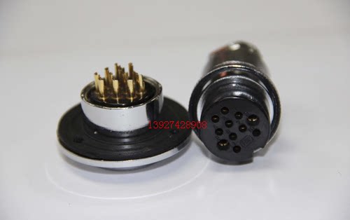 航空插头插座 GX25-11P/芯带法兰盘 圆盘可固定大电流电缆连接器