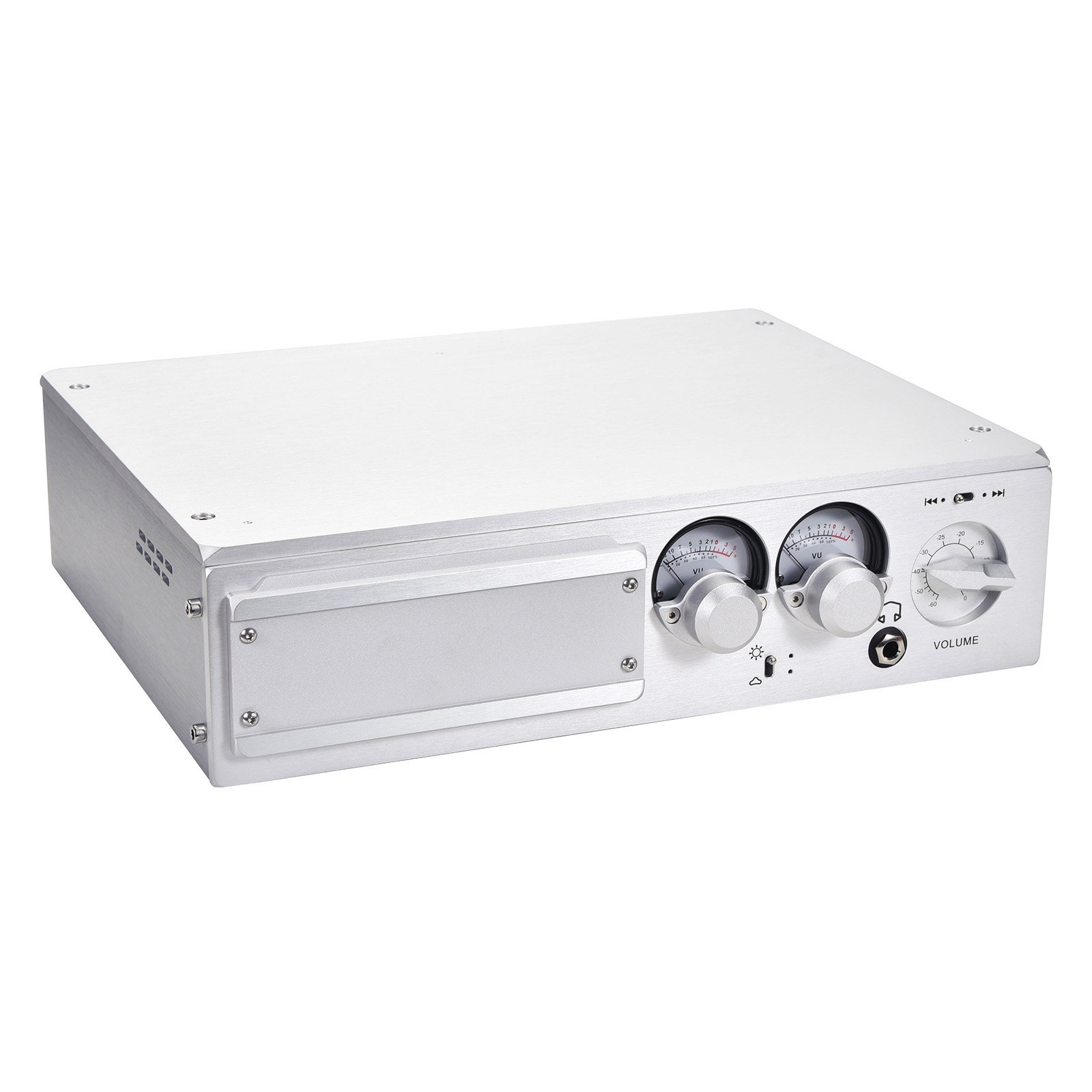 thumbnail for Swiss-style luxury Seiko all-aluminum chassis with metered head BZ3208A pumpkin DAC preamp case