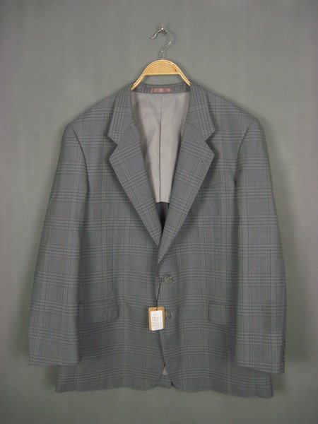 vintage 日本品牌 orion crown 日本复古格纹西服男西装 l码 l623