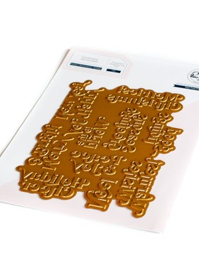 Pink Fresh圣诞节英文祝福词烫金刀模Perfect Sentiments Holiday