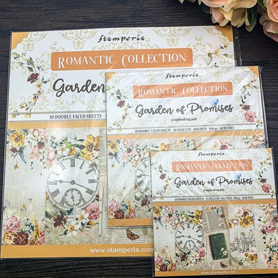 Stamperia誓言花园时钟欧洲纸本