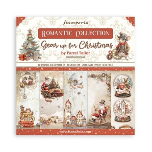 Stamperia圣诞节准备 进口背景纸本模具Gear up for Christmas