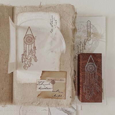 Jieyanow捕梦网木印章 手帐ins风 x小小间文研社Dream Catcher