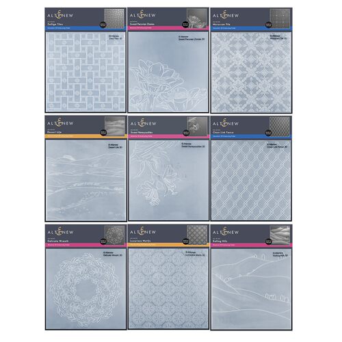 新Altenew塑料压花模板 凹凸板印夹纹理夹立体Embossing Folder18