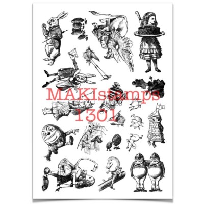 德国复古爱丽丝梦游仙境手帐印章