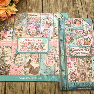 Stamperia粉色圣诞粉红冬季 圣诞节进口纸本Pink Christmas