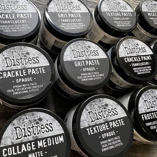 Tim Holtz手帐立体塑形膏浮雕纹理膏做锈仿雪Texture Grit Paste