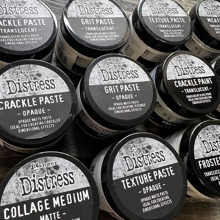 Tim Holtz手帐立体塑形膏浮雕纹理膏做锈仿雪Texture Grit Paste