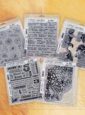 2022新款Tim Holtz复古橡胶泡棉印章合集标签经典Eccentric